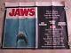 Jaws Movie Poster Richard Dreyfuss, Roy Scheider, Robert Shaw Orig Uk Quad