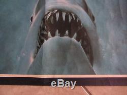 Jaws movie poster Richard Dreyfuss, Roy Scheider, Robert Shaw orig UK Quad