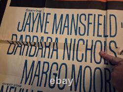 Jayne Mansfield Original 1961 quad 40 X 60 The George Raft Story Folded