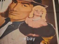 Jayne Mansfield Original 1961 quad 40 X 60 The George Raft Story Folded