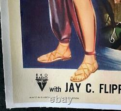 Jet Pilot Original Quad Movie Poster LINEN BACKED John Wayne Janet Leigh 1957