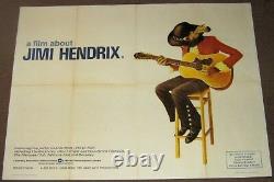 Jimi Hendrix Superb Rare U. K. Quad Promo Poster A Film About Jimi Hendrix 1973