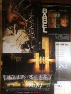 Job Lot Six Original Quad Movie Posters Godfather III Babel Pirates Conan + 2
