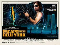 John Carpenter ESCAPE FROM NEW YORK 4K UK Quad Poster Matt Ferguson Signed & #'d