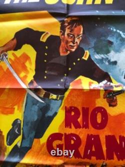 John Wayne Sands of Iwo Jima Rio Grande Original 30x40 British Quad Movie Poster