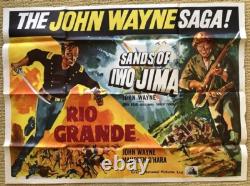 John Wayne Sands of Iwo Jima Rio Grande Original 30x40 British Quad Movie Poster