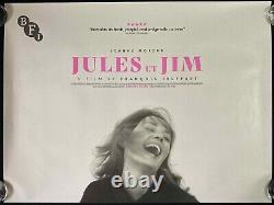 Jules et Jim Original Quad Movie Poster Truffaut Jeanne Moreau BFI 2022 RR