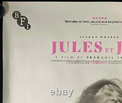Jules et Jim Original Quad Movie Poster Truffaut Jeanne Moreau BFI 2022 RR