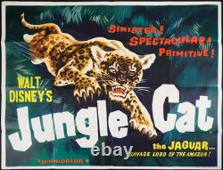 Jungle Cat ORIGINAL Quad Movie Film Cinema Poster Walt Disney 1960