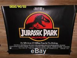 Jurassic Park British Quad Movie Poster Steven Spielberg Dinosaurs On The Loose