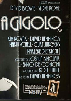 Just a Gigolo ORIGINAL Quad Movie Cinema Poster David Bowie Tom Chantrell 1978