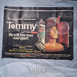 KEN RUSSELL'S & THE WHO'S TOMMY (1975) Rare ORIG UK QUAD Movie Poster Horror