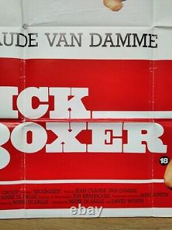 KICKBOXER (1989) rare original UK QUAD POSTER Jean-Claude Van Damme MUAY THAI