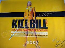 KILL BILL Vol 1 ROLLED Original UK Quad Poster Tarantino 4 Film Signed Autograph