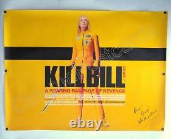 KILL BILL Vol 1 ROLLED Original UK Quad Poster Tarantino 4 Film Signed Autograph