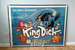 KING DICK (1973) v. Rare original UK quad movie poster Cartoon Porn Sex Comedy