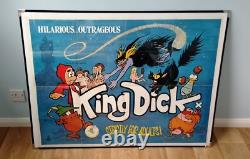 KING DICK (1973) v. Rare original UK quad movie poster Cartoon Porn Sex Comedy