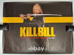 Kill Bill Volume 2 (2004) Original UK Quad Cinema Poster (Uma on Yellow Stripe)