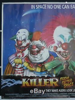Killer klowns from outer space (ROLLED) 1988 uk quad cinema film poster