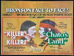 Killer of Killers / Chato's Land ORIGINAL Quad Movie Poster Charles Bronson