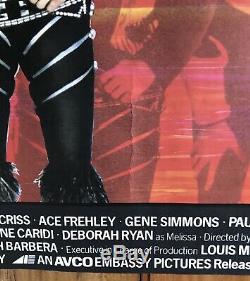 Kiss Attack Of The Phantoms Original Movie Poster Rare UK Quad Rolled 40x 30
