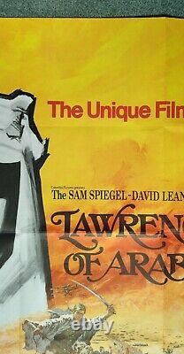 LAWRENCE OF ARABIA (1962, RR1970) original UK quad movie poster Peter O'Toole