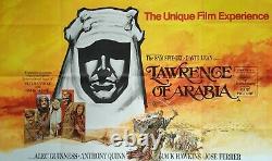 LAWRENCE OF ARABIA (1962, RR1970) original UK quad movie poster Peter O'Toole