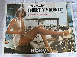 LET'S MAKE A DIRTY MOVIE Original UK Quad Film Poster Folded 1976 ADULT PORN