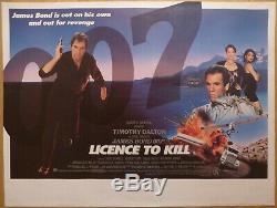 LICENCE TO KILL (1989) original UK quad film/movie poster, James Bond 007