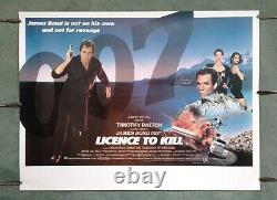 LICENCE TO KILL (1989) original UK rolled quad movie poster JAMES BOND 007