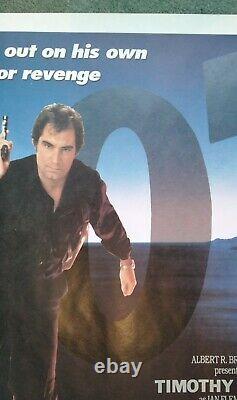 LICENCE TO KILL (1989) original UK rolled quad movie poster JAMES BOND 007