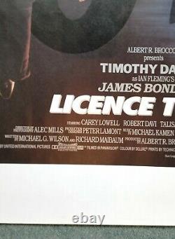 LICENCE TO KILL (1989) original UK rolled quad movie poster JAMES BOND 007