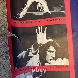 LIVE /ELVIS ON TOUR 1970's rare original UK movie Quad posters ELVIS PRESLEY