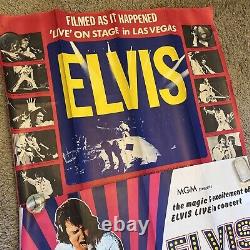 LIVE /ELVIS ON TOUR 1970's rare original UK movie Quad posters ELVIS PRESLEY