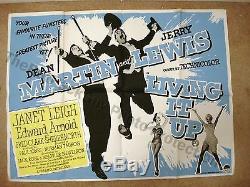 LIVING IT UP Movie Poster MARTIN and LEWIS British Quad 40 X 30 Original 1954