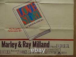 LOVE STORY (1970) original UK quad film/movie poster, Ali MacGraw, Ryan O'Neal