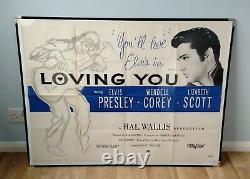 LOVING YOU (1957) original UK quad movie poster ELVIS PRESLEY very rare