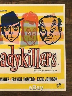 Ladykillers vintage Ealing film movie advertising U. K. H/s quad art poster 1955