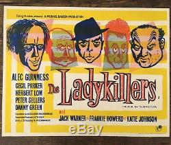 Ladykillers vintage Ealing film movie advertising U. K. H/s quad art poster 1955