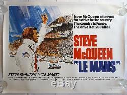 Le Mans, Original 1971 British Quad Movie Film Cinema Poster, Steve McQueen