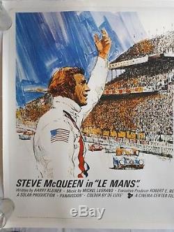 Le Mans, Original 1971 British Quad Movie Film Cinema Poster, Steve McQueen