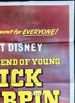 Legend of Young Dick Turpin ORIGINAL Quad Movie Poster Bernard Lee Disney 1966