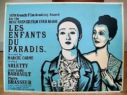 Les Enfants du Paradis Peter Strausfeld quad film poster, 1970s, original