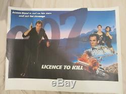 Licence To Kill Quad 1989 Rare Blank British Quad Film Poster James Bond 007