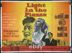 Light in the Piazza Original Quad Movie Poster Olivia De Havilland Guy Green'62
