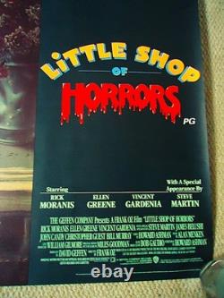 Little Shop Of Horrors Uk Quad Film Poster 1986 Vintage 40 Yrs Old Original Gem