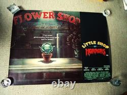 Little Shop Of Horrors Uk Quad Film Poster 1986 Vintage 40 Yrs Old Original Gem