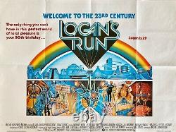 Logan's Run Original 1976 Quad Movie Poster Michael York Jenny Agutter Moll Art