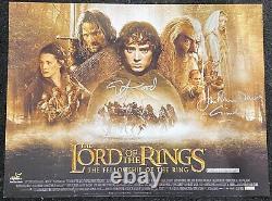 Lord of the Rings UK Quad Poster (12 x 16) Signed By Elijah Wood/John Rhys Davis