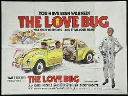 Love Bug Original Quad Movie Poster Dean Jones Disney 1968